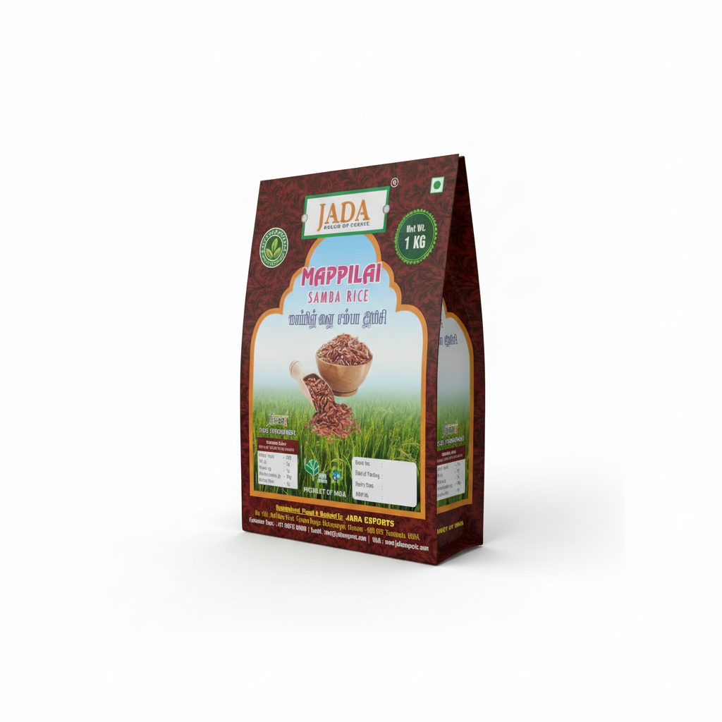 JADA Mappilai Samba Rice (1 KG) – Traditional Red Rice